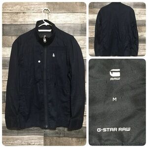 G Star Lightweight Military Jacket Men’s M Navy Blue Full Zip Pockets